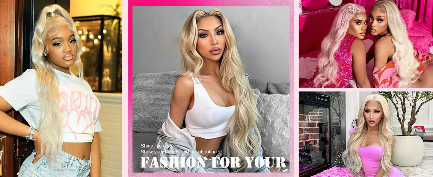 30 Inch Blonde 13X6 HD Lace frontal Wig Human Hair 613 Human Hair Wigs 100% Real Human Hair Body Wave Wigs Human Hair For Women