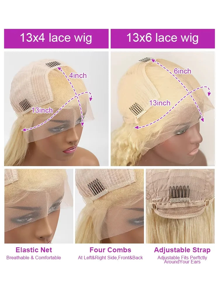 30 Inch Blonde 13X6 HD Lace frontal Wig Human Hair 613 Human Hair Wigs 100% Real Human Hair Body Wave Wigs Human Hair For Women
