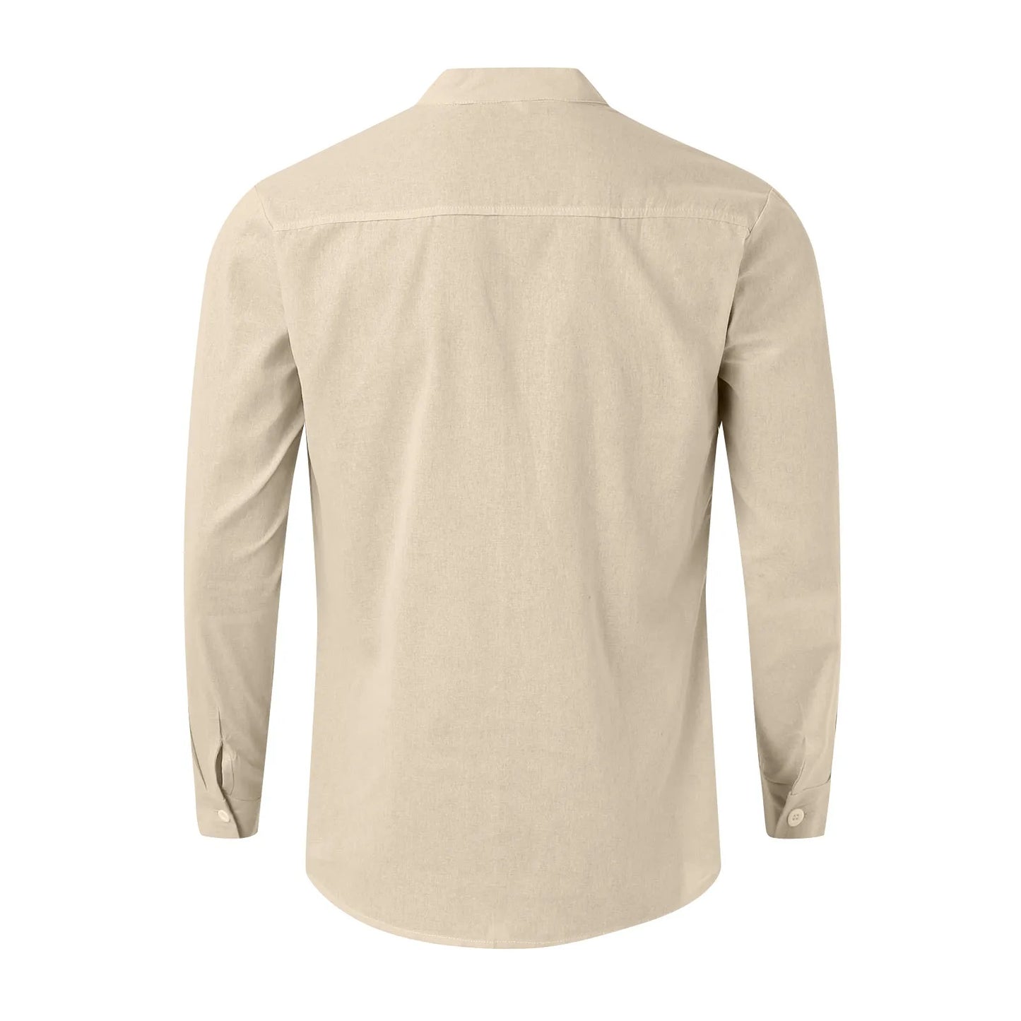 2024 new Men's Shirts British style business casual tops Spring Summer handsome Cotton Linen Solid Slim shirt camisas de hombre